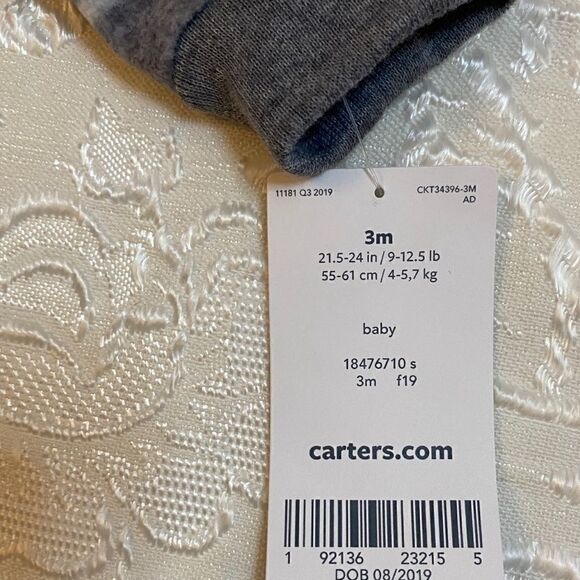 🎉Carter’s  baby boy zippered jumpsuits  size 3 M - Picture 5 of 8